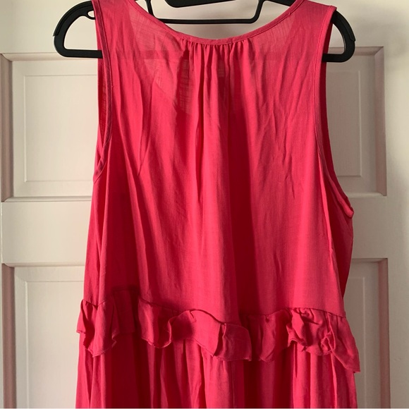 Pink Ruffled Maxi Dress • 1X • - Picture 3 of 8